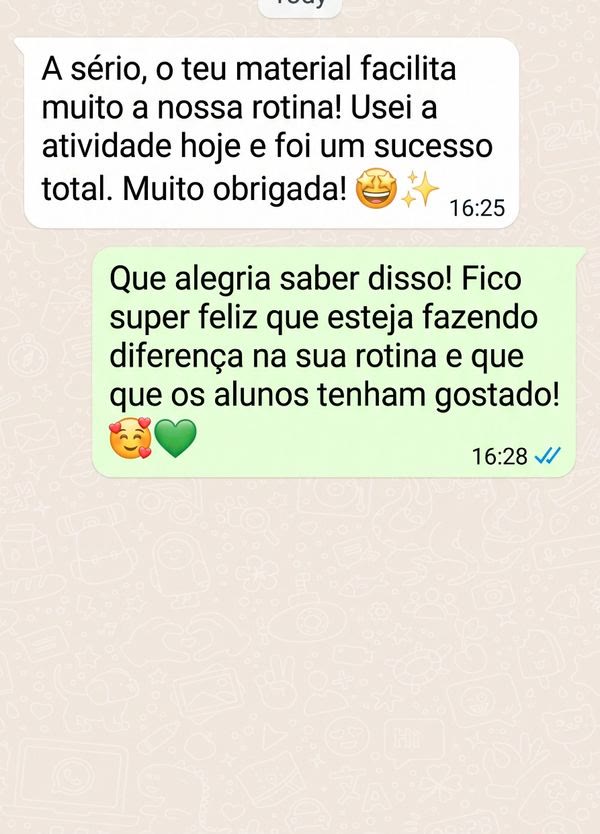 Depoimento em conversa de WhatsApp sobre as 200 Dinâmicas
